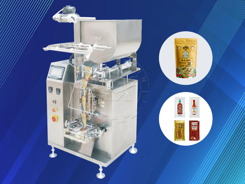 Machine d’emballage verticale automatique pour sauces et liquides