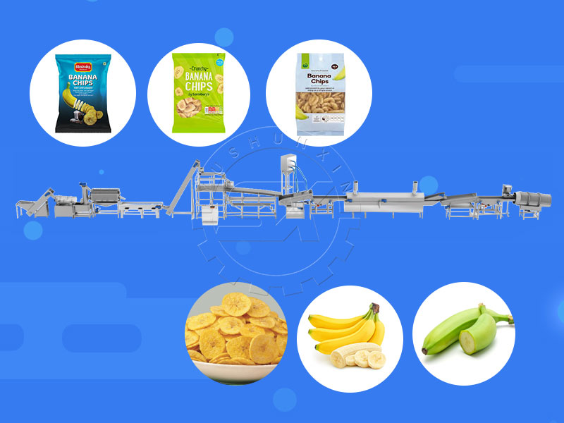 Produktionslinie für Bananenchips